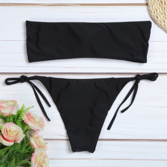 SALE! LAST L♥️Tribal Print Black Bandeau Bikini 🏖🤩 - Picture 3 of 5